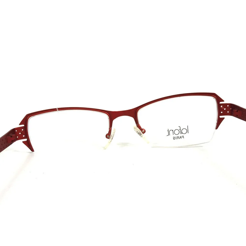 Jean Lafont Eyeglasses Frames IRENE 165 Black Red Cat Eye Half Rim 51-19-134